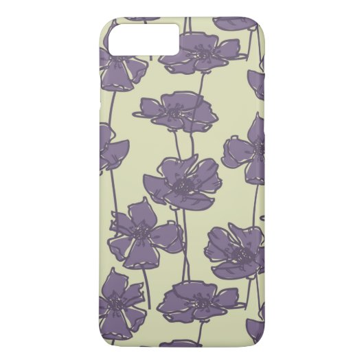 KunstVintager Blumenmusterhintergrund Case-Mate iPhone Hülle (Rückseite)