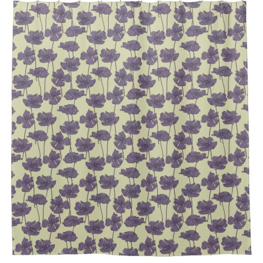 KunstVintager Blumenmusterhintergrund Duschvorhang (Vorderseite)