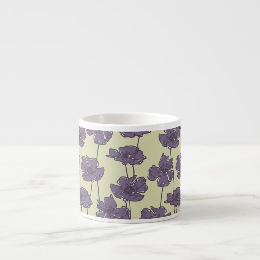 KunstVintager Blumenmusterhintergrund Espressotasse (Vorderseite)