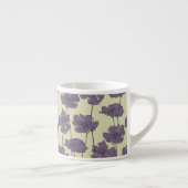 KunstVintager Blumenmusterhintergrund Espressotasse (Rechts)