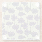 KunstVintager Blumenmusterhintergrund Glasuntersetzer (Rückseite)