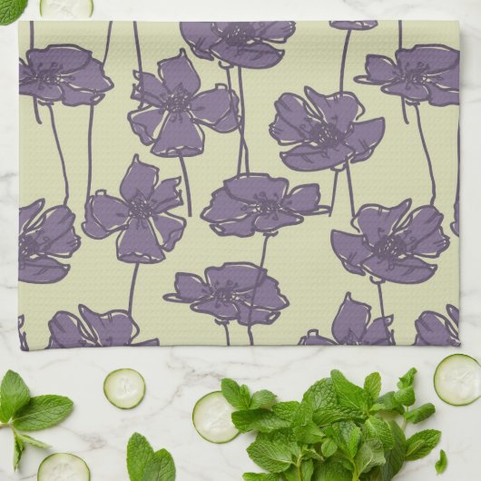 KunstVintager Blumenmusterhintergrund Handtuch (Gefaltet)