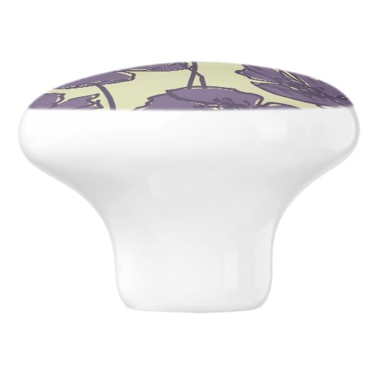 KunstVintager Blumenmusterhintergrund Keramikknauf (Seitenansicht)