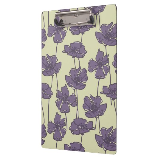 KunstVintager Blumenmusterhintergrund Klemmbrett (Links)