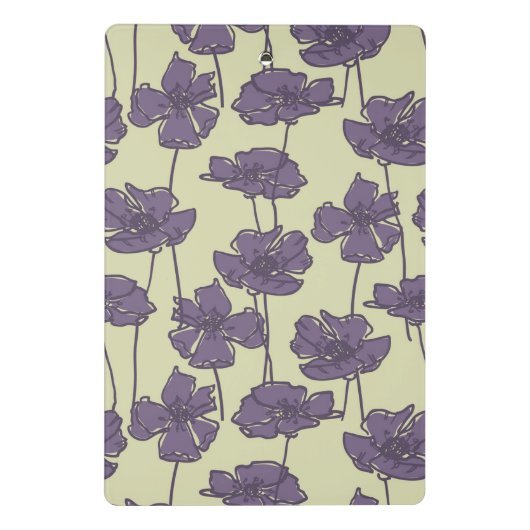 KunstVintager Blumenmusterhintergrund Mini Klemmbrett (Rückseite)