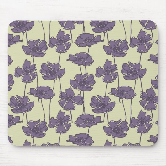KunstVintager Blumenmusterhintergrund Mousepad (Vorne)