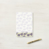KunstVintager Blumenmusterhintergrund Post-it Klebezettel (Auf Schreibtisch)