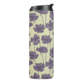 KunstVintager Blumenmusterhintergrund Thermosbecher (Nach links gedreht)