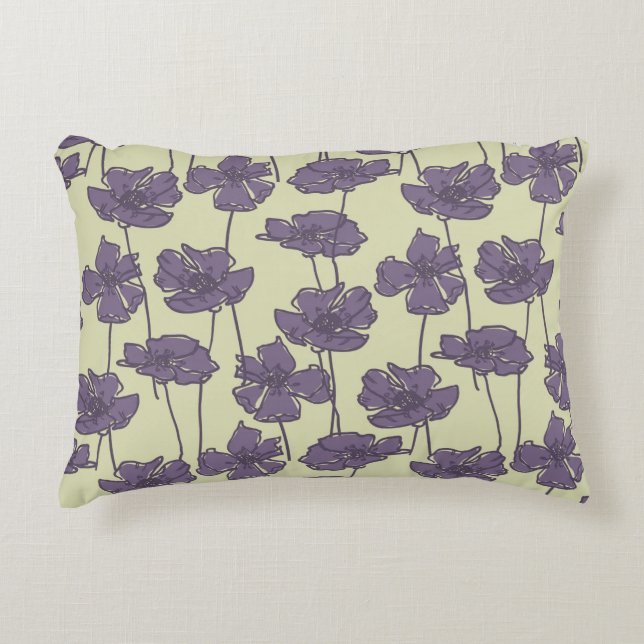 KunstVintager Blumenmusterhintergrund Zierkissen (Vorderseite)