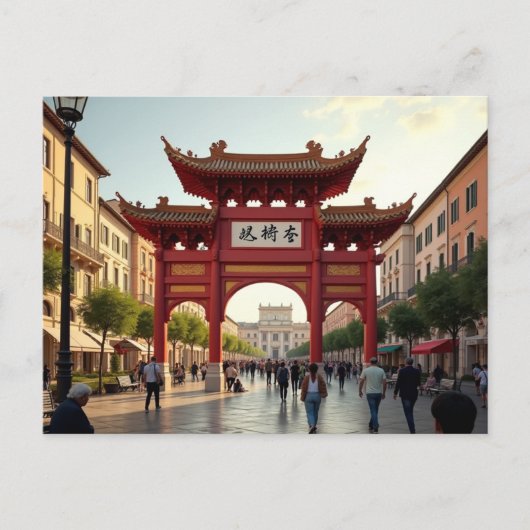 Kunstvision Piazza Vittorio Postkarte (Vorderseite)