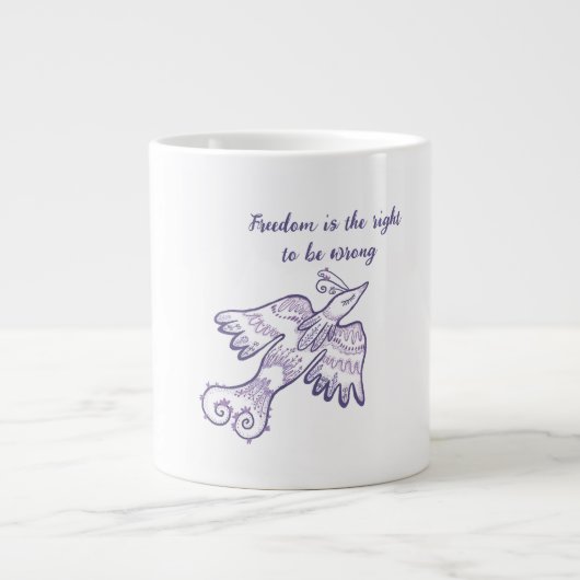 Kunstvogel Jumbo-Tasse (Vorderseite)