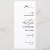 Kunstvoll wandern im Blumengarten Menükarte (Vorderseite)