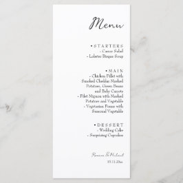 Kunstvoll wandern im Blumengarten Menükarte