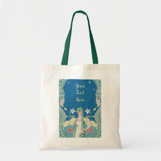 Kunstvolle Art Nouveau Vintage Blaue Damenarkade Tragetasche