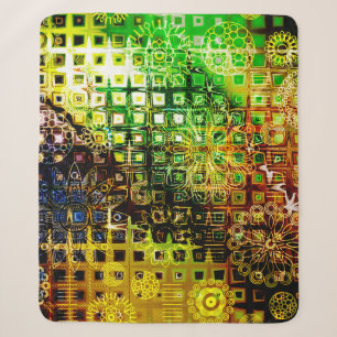 kunstvolle Blumenschmuck Grunge Hintergrundgrafik, Sherpadecke