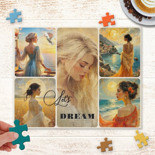 Kunstvolle Collage-Puzzle für Frauen Puzzle