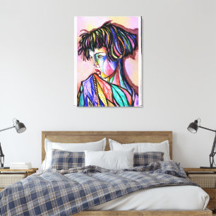 Kunstvolle Damenleinwanddruck Leinwanddruck