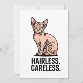 Kunstvolle Darstellung der haarlosen Sphynx-Katze Feiertagskarte