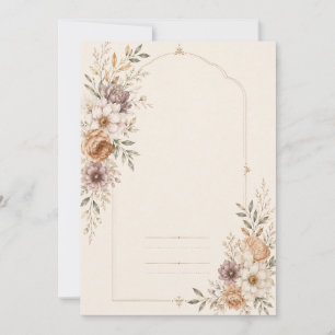 Kunstvolle Hochzeitseinladung mit romantischer Mal Einladung
