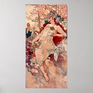 Kunstvolle Jugendstilmalerei von Alphonse Mucha Poster