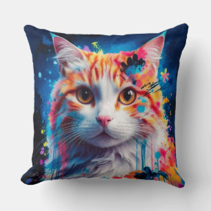Kunstvolle Katze Kissen
