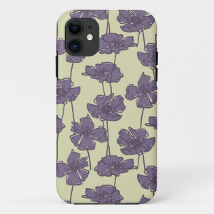 Kunstvolle Vintage-Blumenmuster-Hintergrund Case-Mate iPhone Hülle