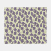 Kunstvolle Vintage-Blumenmuster-Hintergrund Fleecedecke (Vorderseite (Horizontal))
