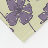 Kunstvolle Vintage-Blumenmuster-Hintergrund Fleecedecke (Ecke)