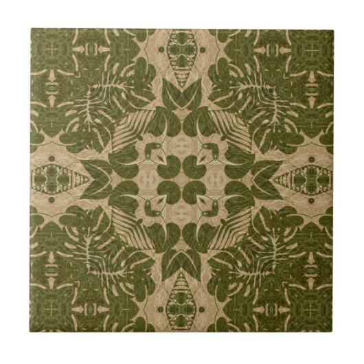 Kunstvolle Vintage-Damaskus-Muster Fliese (Vorderseite)
