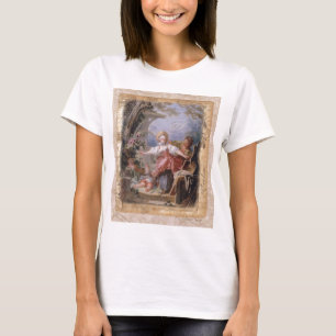 Kunstvolle Vintage-Familie im Garten T-Shirt
