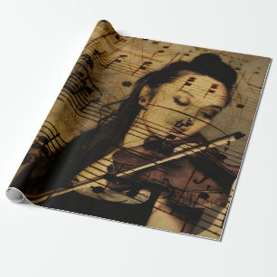 Kunstvolle Violinenmusik Geschenkpapier
