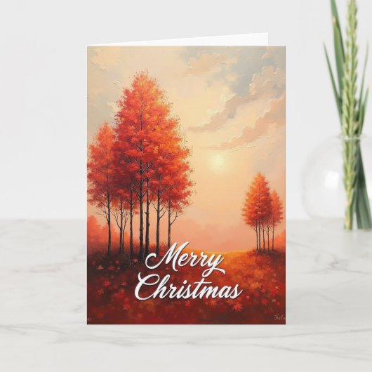 Kunstvolle Weihnachtskarte Karte (Vorderseite)