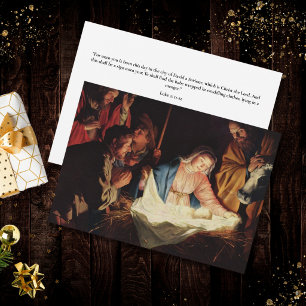 Kunstvolle Weihnachtskrippe religiöse Weihnachtska Feiertagskarte