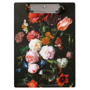 Kunstvoller Druck einer düsteren floralen Botanik  Klemmbrett