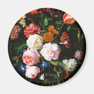 Kunstvoller Druck einer düsteren floralen Botanik  Magnet