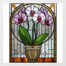 Kunstvolles Jugendstil-Buntglas