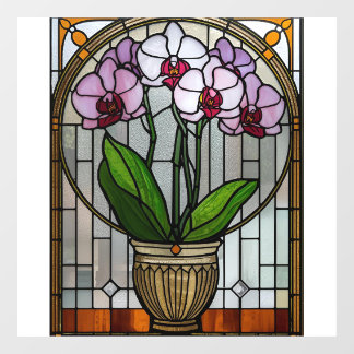 Kunstvolles Jugendstil-Buntglas Fensteraufkleber