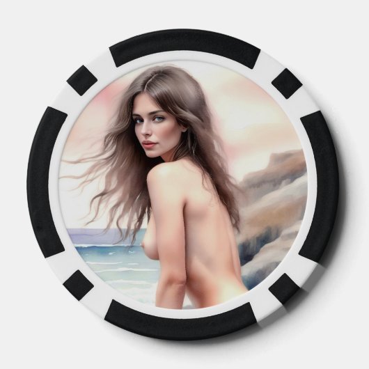 Kunstwerk am Strand Pokerchips (Rückseite)