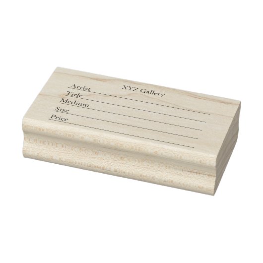 Kunstwerk-Anzeigelabel-Vorlage Gummistempel (Stempel)