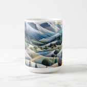Kunstwerk der Wintergebirgslandschaft Kaffeetasse (Mittel)