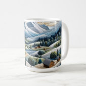Kunstwerk der Wintergebirgslandschaft Kaffeetasse (VorderseiteRechts)