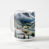 Kunstwerk der Wintergebirgslandschaft Kaffeetasse (Vorderseite Links)