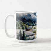 Kunstwerk der Wintergebirgslandschaft Kaffeetasse (Links)