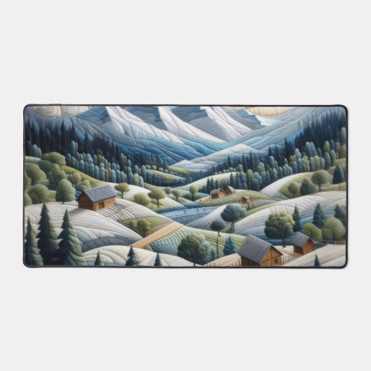 Kunstwerk der Wintergebirgslandschaft Schreibtischunterlage (Vorderseite)