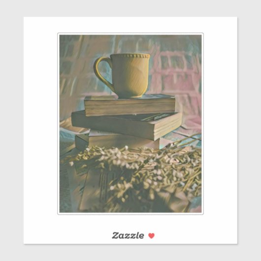 Kunstwerk für Bibliotheksliebhaber Aufkleber (Blatt)