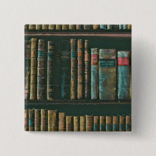 Kunstwerk für Bibliotheksliebhaber Button