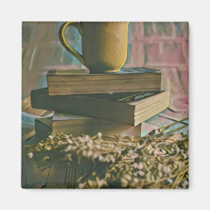 Kunstwerk für Bibliotheksliebhaber Magnet