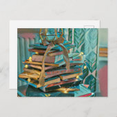 Kunstwerk für Bibliotheksliebhaber Postkarte (Vorne/Hinten)