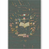 Kunstwerk für Buchliebhaber Aufkleber (Vorderseite)