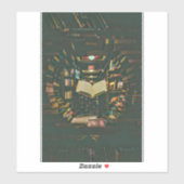 Kunstwerk für Buchliebhaber Aufkleber (Blatt)